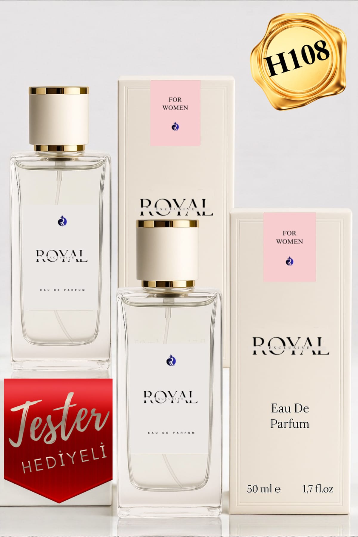 ROYAL INTENSIES (Kod: H108) Kadın Parfüm 50 ml – ( 2 Adet) – Kalıcı Oryantal & Baharatlı Edp Parfum