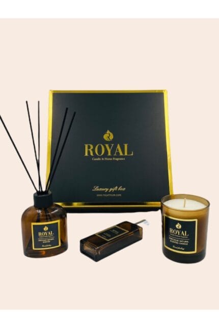 Hediye Seti 3lü Set Tarçınlı Zencefili Kek Gingerbread  Kokulu Amber Cam Set