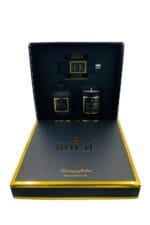 3 Lü Black Orchid Kokulu Siyah Renk Cam Set Ve Şık Hediye Kutusu