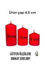 Yılbaşı Özel 3 Adet Silindir Mum seti