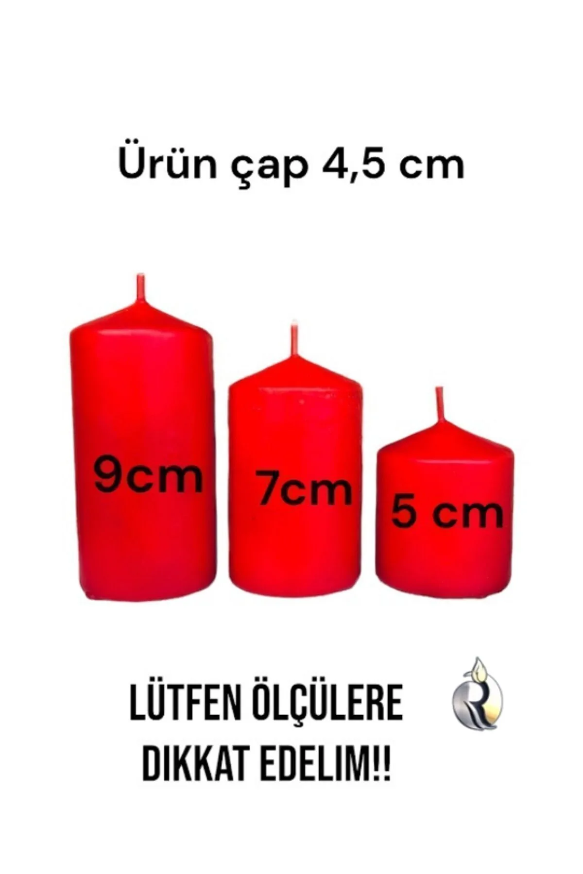 Yılbaşı Özel 3 Adet Silindir Mum seti