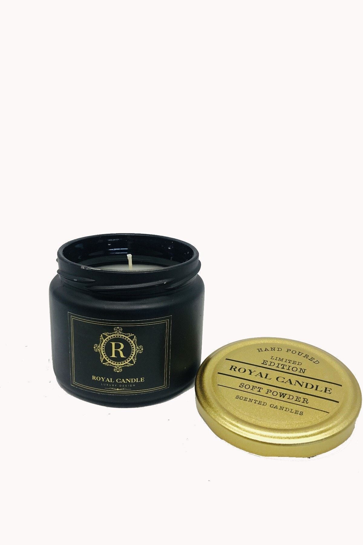 Kavanoz Mum Bergomat Kokulu Siyah Renk