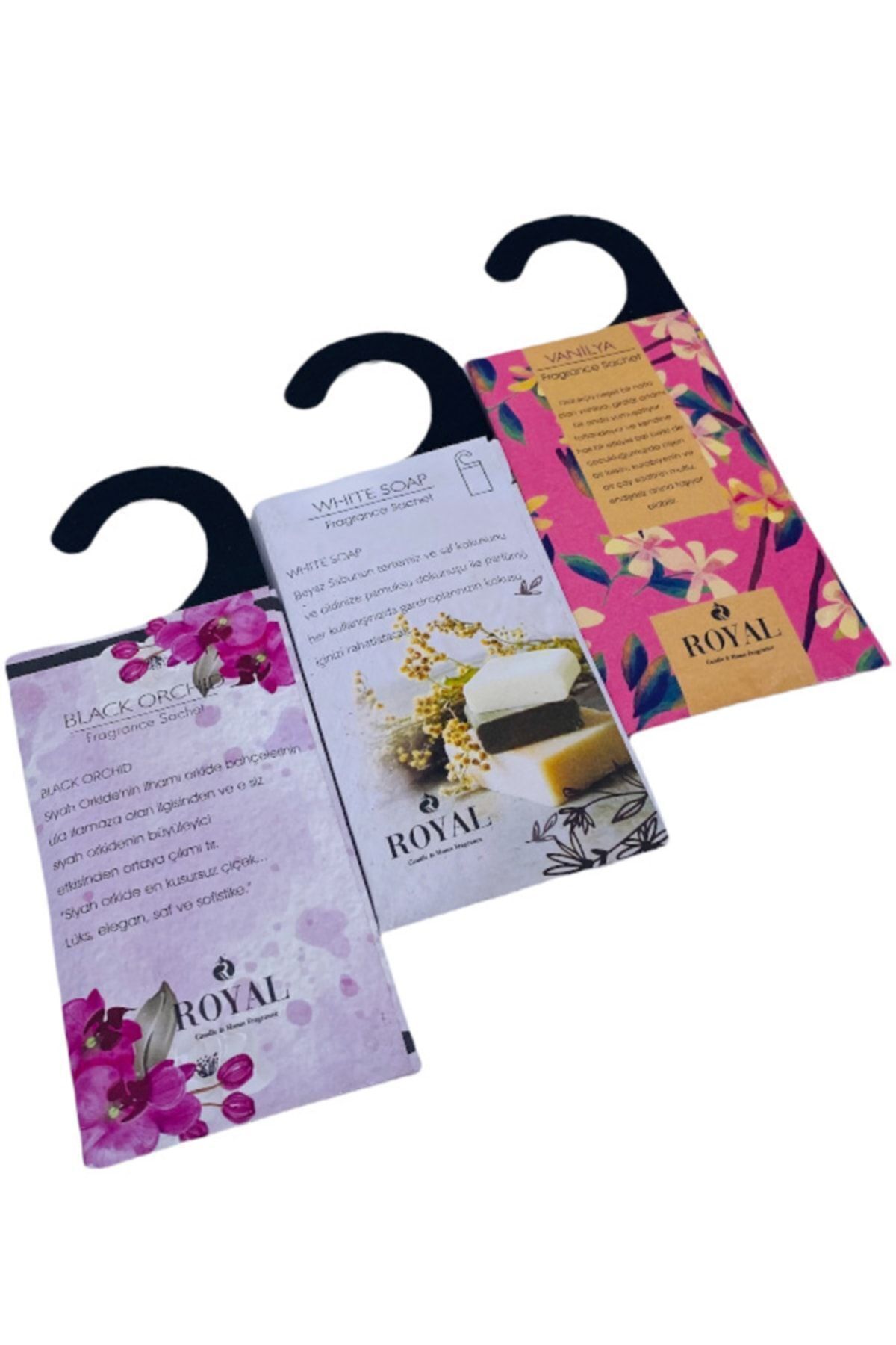 3 Adet Kokulu Kese Beyaz Sabun -vanilya - Black Orkhid