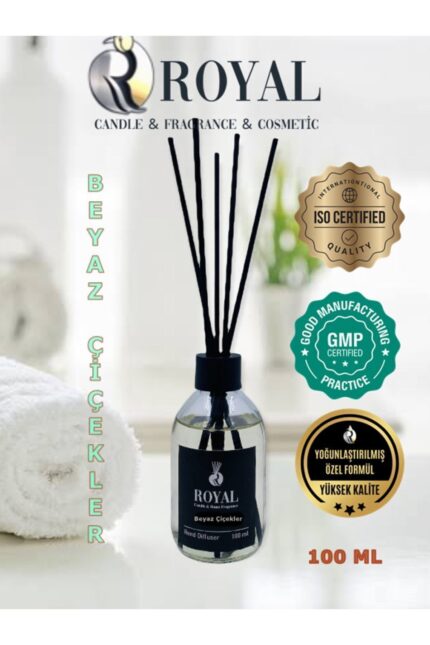 Beyaz Çiçekler Çubuklu Oda Kokusu 100 Ml