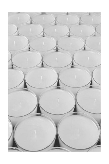 Kapsül Mum 100 Adet - Yanmaz Plastik 9 Saat Yanma Süresi