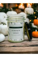 PUMPKIN SPİCE KOKULU - NATUREL KAVANOZ MUM