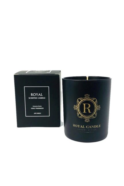 Vanilya Siyah Bardak Mum - Büyük Boy