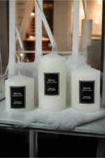 SÜPER SET 3 LÜ SİLNDİR MUM ÇAP 6 BOYLAR 6 - 9 -12 CM