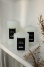 SÜPER SET 3 LÜ SİLNDİR MUM ÇAP 6 BOYLAR 6 - 9 -12 CM