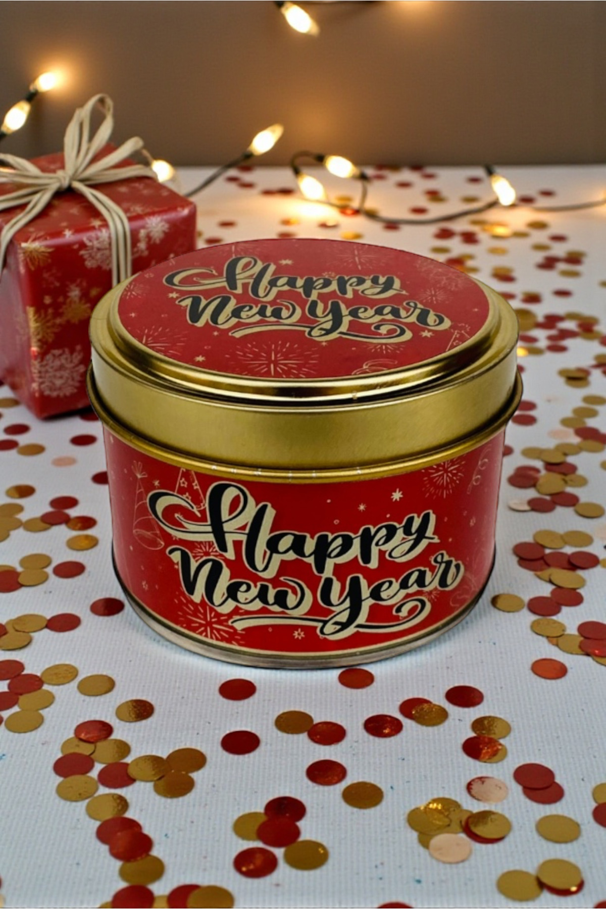 Yılbaşı Serisi - New Year Ginger Bread (tarçın-zencefil) Kokulu - Teneke Mum