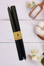 Şamdan Mum - Siyah Renk - 2 Adet