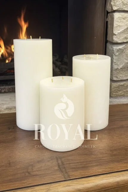 BÜYÜK BLOK MUM SETİ ÇAP 20 CM BOYLAR 30-40-50 CM