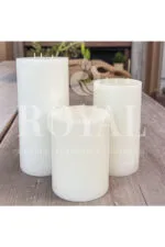 BÜYÜK BLOK MUM SETİ ÇAP 20 CM BOYLAR 30-40-50 CM