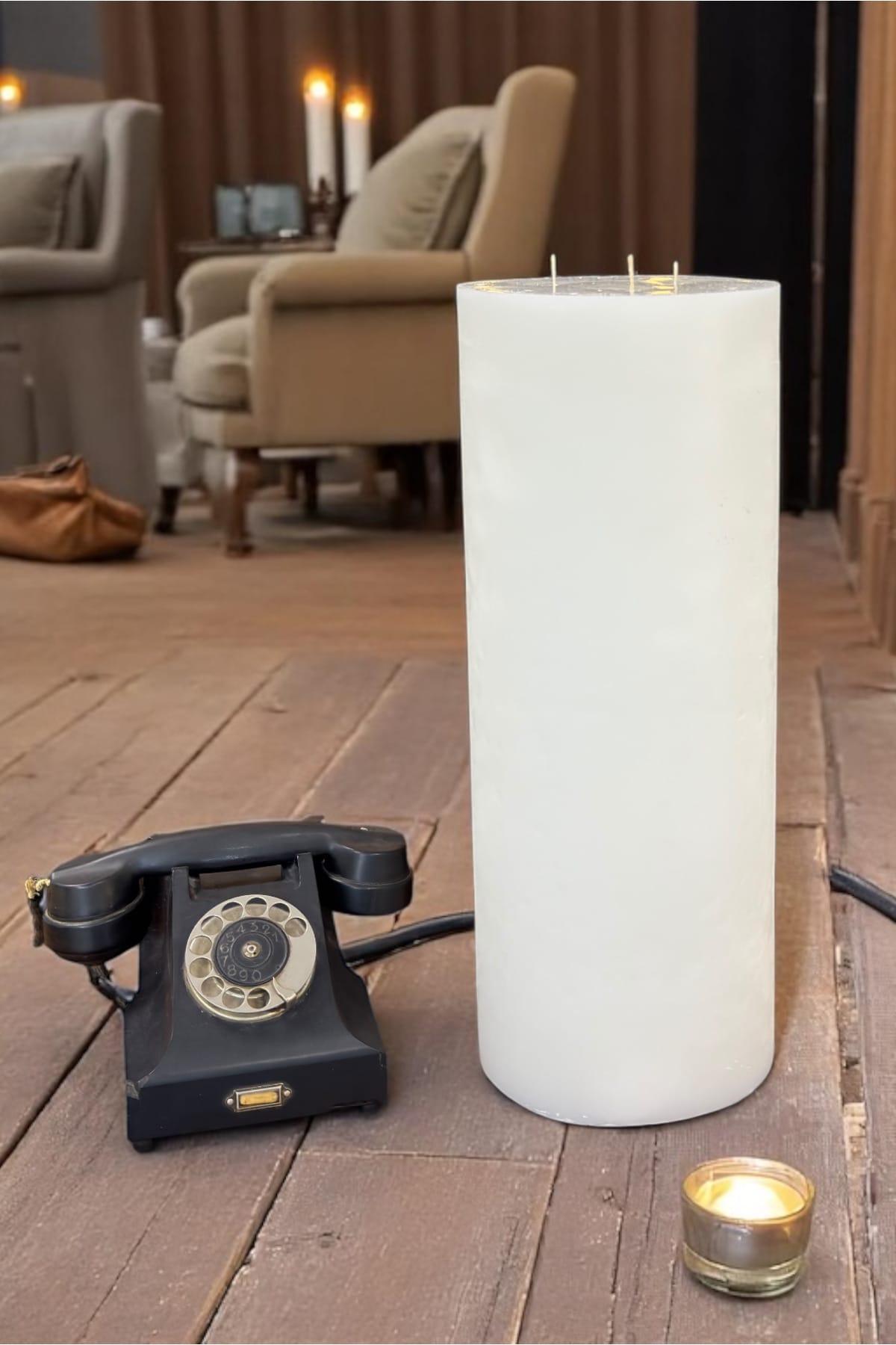 BÜYÜK BLOK MUM 20X40 CM ÇAP 20 CM BOY 40 CM