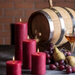 Silindir Mum Kırmızı Vintage Çap 10 cm boy 10-15-20-25-30 cm