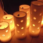 Büyük Mum İçi boş özel 3 lü set Dekoratif